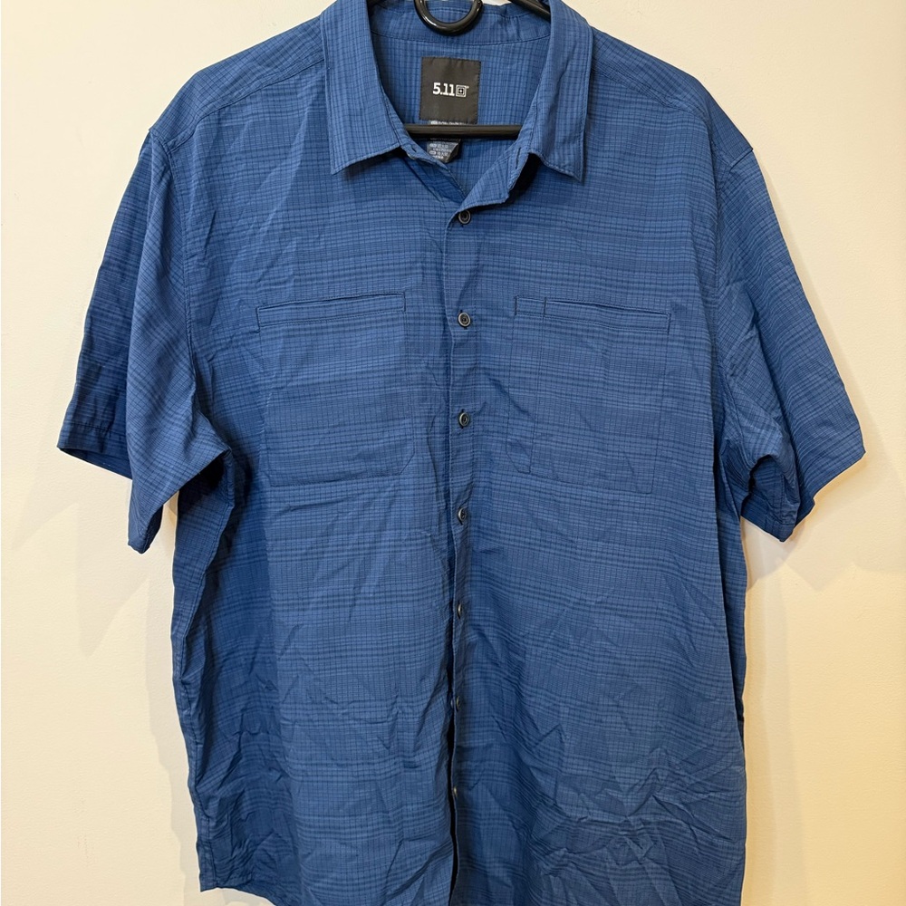 5.11 Tactical Men's Casual Navy Button Down Shirt XL